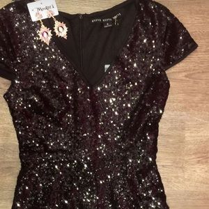 Black sequin romper